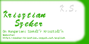 krisztian szeker business card